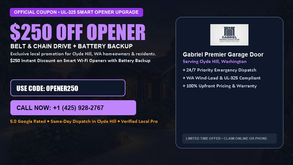 Gabriel Premier Garage Door $250 OFF Premium LiftMaster Opener Installation